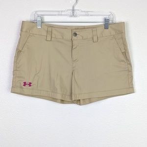 Under Armour HeatGear Khaki Golf Shorts Size 12